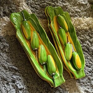 Vintage Ceramic Corn on the Cob Holders